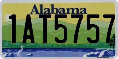 AL license plate 1AT5757
