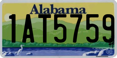 AL license plate 1AT5759