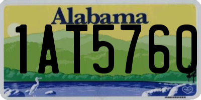AL license plate 1AT5760