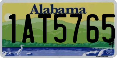 AL license plate 1AT5765