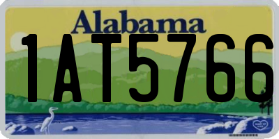 AL license plate 1AT5766