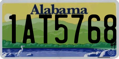 AL license plate 1AT5768