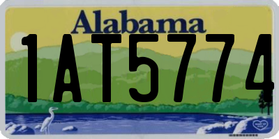 AL license plate 1AT5774