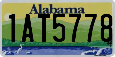 AL license plate 1AT5778