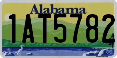 AL license plate 1AT5782