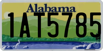 AL license plate 1AT5785
