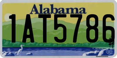 AL license plate 1AT5786