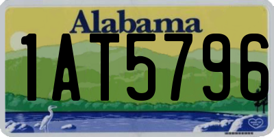 AL license plate 1AT5796