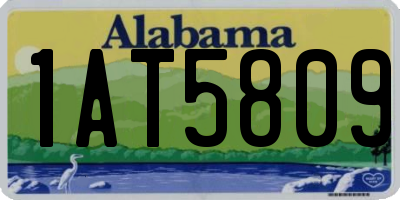 AL license plate 1AT5809