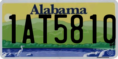 AL license plate 1AT5810