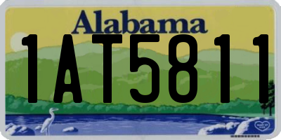 AL license plate 1AT5811