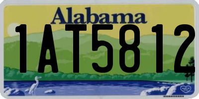 AL license plate 1AT5812