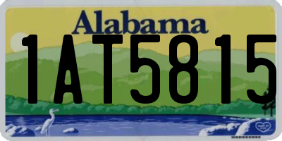 AL license plate 1AT5815
