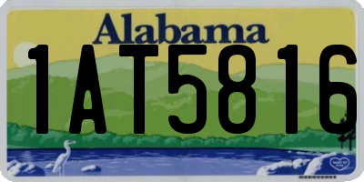 AL license plate 1AT5816