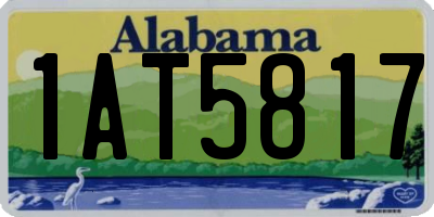 AL license plate 1AT5817