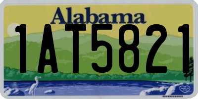 AL license plate 1AT5821