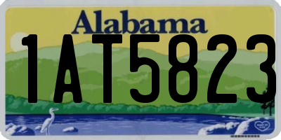 AL license plate 1AT5823