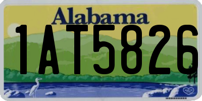 AL license plate 1AT5826