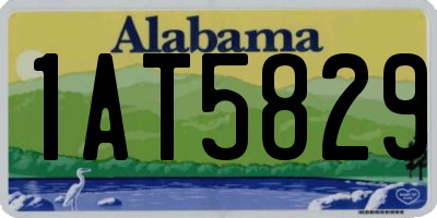 AL license plate 1AT5829