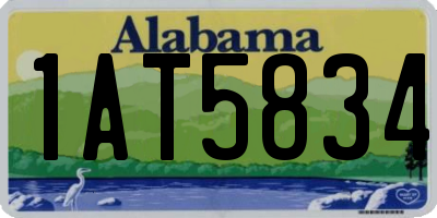 AL license plate 1AT5834