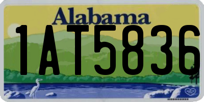 AL license plate 1AT5836