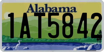 AL license plate 1AT5842