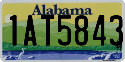 AL license plate 1AT5843