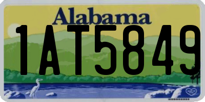 AL license plate 1AT5849