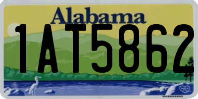 AL license plate 1AT5862
