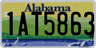 AL license plate 1AT5863