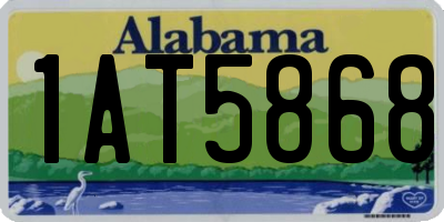 AL license plate 1AT5868