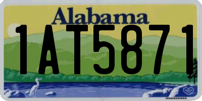 AL license plate 1AT5871