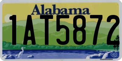 AL license plate 1AT5872