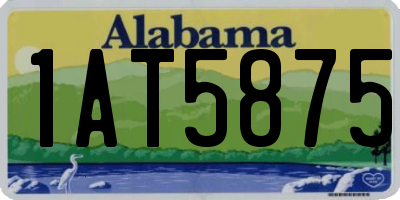AL license plate 1AT5875