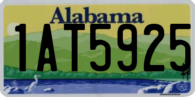 AL license plate 1AT5925