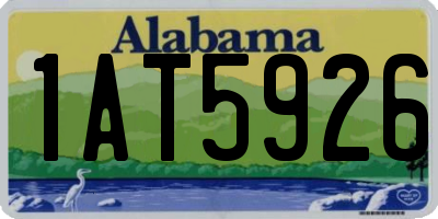 AL license plate 1AT5926