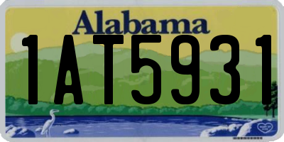 AL license plate 1AT5931