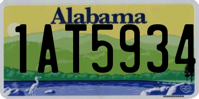 AL license plate 1AT5934