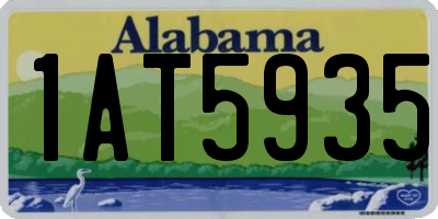 AL license plate 1AT5935