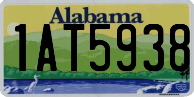 AL license plate 1AT5938