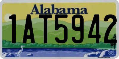 AL license plate 1AT5942