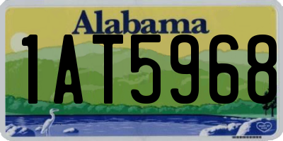 AL license plate 1AT5968