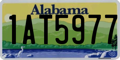 AL license plate 1AT5977