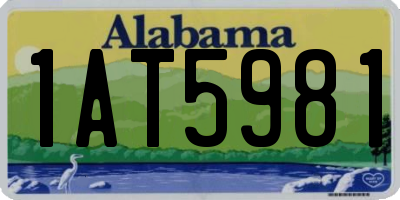 AL license plate 1AT5981