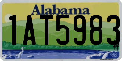 AL license plate 1AT5983