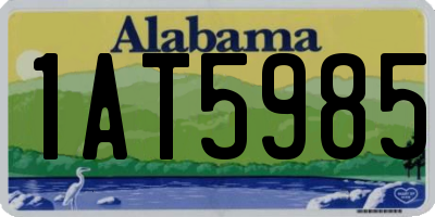 AL license plate 1AT5985
