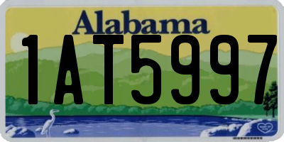 AL license plate 1AT5997