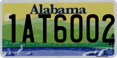 AL license plate 1AT6002