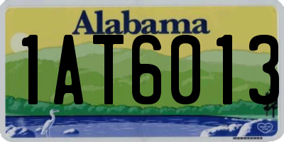 AL license plate 1AT6013