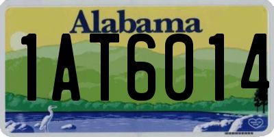 AL license plate 1AT6014